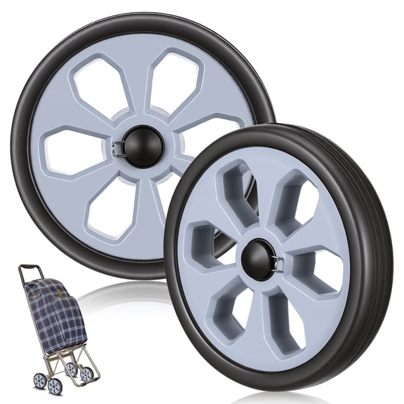 TABLZONE 2-Pack Black ABS Heavy Duty Replacement Stroller Wheels Rolling Wheels for Smooth Stroller Ride