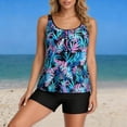 thumbnail image 4 of Trajes de baño para mujer, Trajes de baño para mujer, Traje de baño bikini de tirantes sin espalda de color liso para mujer, Conjunto de bikini con bloques de color y hombros descubiertos, Traje de ba, 4 of 4