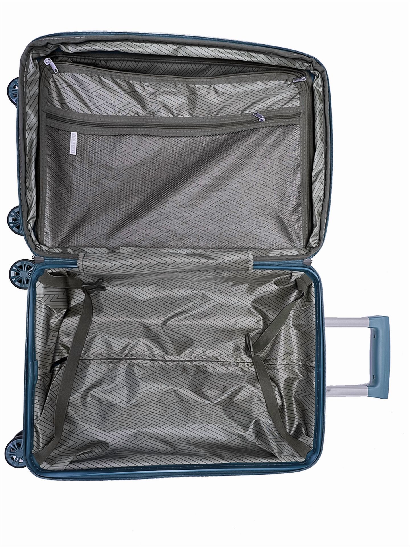 K-Cliffs Carry-On Suitcase Expandable Spinner 20" Lightweight Hand Carry Hardside Travel Luggage with 360° Dual Wheels Black