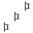 thumbnail image 1 of Bewildely Juego de manijas de puerta de granero circulares negras resistentes y duraderas negras para puertas de americanas Cuadrado circular Type1 NO1, 1 of 6