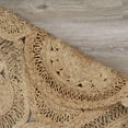 thumbnail image 4 of Floral Doily Natural Jute Area Rug, 4 of 5