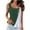 Green womens tops summer, variant on USSUMA Summer Tops For Women Trendy Women's Fashion Shirts Round Neck Summer Tops Solid Color Splicing Vest Sleeveless Plus Tunics Tops Ladies Tops Trendy