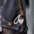 thumbnail image 2 of Cute Heart Keychain Black Wristlet Keychains For Women Girls Bling Key Chain Rhinestone Key Chains For Car Keys Purse Charms Handbag Backpack Accessories Rhinestone Keychain Sparkly, 2 of 4