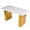 White + Black, variant on Modern Rectangular Tempered Glass Dining Table, Marble-Patterned Design with Gold Dual-Pedestal Metal Base, Ideal for Dining Room & Home Office