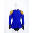 thumbnail image 4 of iiniim iiniim Kids Girls Leotard Long Sleeves Tassel Jumpsuit with Tie Party Blue 4, 4 of 7