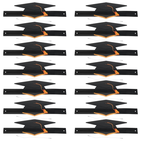 PBPBOX 36Pcs Graduation Caps Bulk Black Thickened Paper Versatile Use For Graduation Events