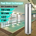thumbnail image 2 of Swimming Pool Heat Exchanger 200 kBtu/hour 1"+1 1/2" FPT 304 Stainless Steel USA, 2 of 10