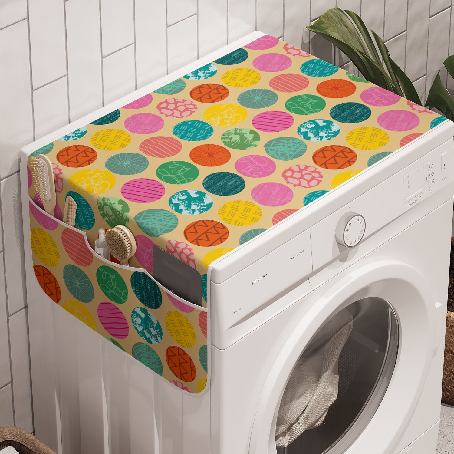 Details about   Ambesonne Watercolor Washing Machine Organizer Cover for Washer Dryer 