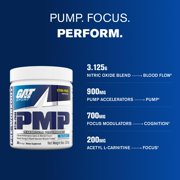 GAT SPORT PMP (Peak Muscle Performance), Pre-Workout, 30 Servings (Blue Raspberry (Stim-Free))