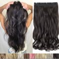 thumbnail image 2 of SEGO 3/4 Full Head Curly Wave Clips in Hair Extensions Synthetic Hairpieces for Women One Piece 5 Clips, 2 of 8