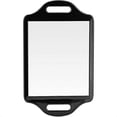 thumbnail image 3 of Mirrorvana X-Large Barber Hand Mirror with Double Comfy Grip Twin Handles - Black (14" x 8.5"), 3 of 9