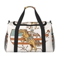 thumbnail image 1 of Fotbe Vintage Wild West Cowboy Bolsa de Viaje con Estampado, Bolsa de Fin de Semana para Mujer con Compartimento para Zapatos, Bolsa de Gimnasio con Bolsillo Húmedo, 1 of 7