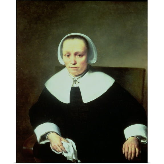 Great BIG Canvas | Rolled Ferdinand Bol Poster Print entitled Portrait of a Lady with White Collar and Cuffs