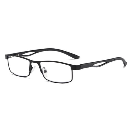 Men Women Frame Simple Classic Anti-Blue Light Business Reading Glasses Eye Protection Ultra Light Glasses BLACK STRENGTH 400