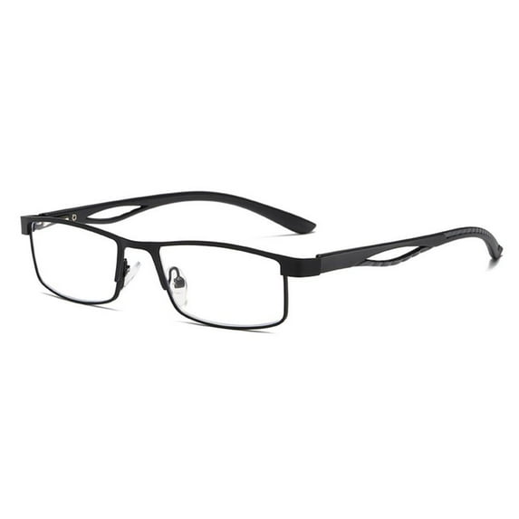 Men Women Frame Simple Classic Anti-Blue Light Business Reading Glasses Eye Protection Ultra Light Glasses BLACK STRENGTH 150