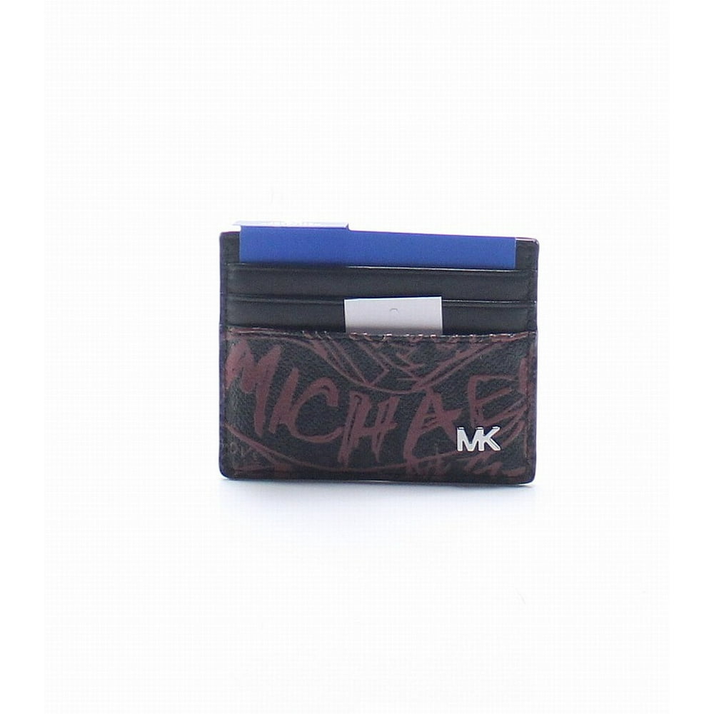 Michael Kors Wallets Men's Black Tall Card Case ID Wallet Leather