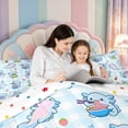 thumbnail image 5 of Manfei Kawaii Axolotl Pattern 7-Piece Twin Bedding,Ocean Themed Amphibian Bedding Comforter Set,Polkadot Reversible, 5 of 7