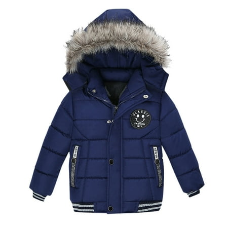 

QIPOPIQ Coats for Girls Clearance Trandy Coat Children Winter Jacket Coat Boy Jacket Warm Hooded Kids Clothes