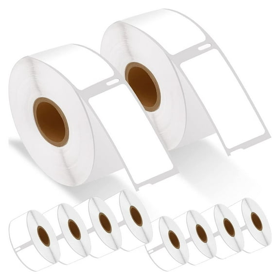 10 Roll (500 Labels per roll) Compatible for Dymo 30336 1" X 2 1/8" Labels Premium Adhesive Resolution Multi-Purpose Tapes for LabelWriter 400 450 Duo Twin Turbo Printer White BPA Free!