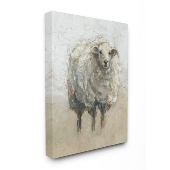 Stupell Industries Fluffy Sheep Farm Animal Beige Tan Painting Design by Ethan Harper, 30" x 40"