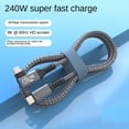 thumbnail image 4 of Cable USB 4 90° 40Gbps Cable de Datos USB4 Tipo C Carga Rápida PD 240W, Transferencia de Video 8K 1.5M, 4 of 9