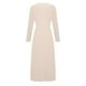 thumbnail image 5 of Moda mujer Sexy Casual nalgas cuello en V sólido adelgazamiento vestido largo Leeve Fridja  yut6104, 5 of 9