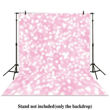 Christmas Bokeh Overlay HelloDecor Polyster 5x7ft photography backdrops Valentines pink Blurred circle dots christmas bokeh Overlay Newborn Floordrop props photo studio booth background baby shower photocall ()