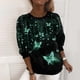 thumbnail image 2 of Blusa de manga larga con estampado de costuras y cuello redondo para mujer Fridja  hkj1841, 2 of 5