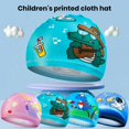 thumbnail image 2 of 4Pcs Swimming Hats Quick Dry High Elastic Non-slip Seamless Fit Cartoon Pattern Protective Nylon Stretchy Kids Swimming Hats Cute, 2 of 10