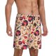 thumbnail image 2 of Fotbe gold Skull Guitar record Pantalones Cortos de Pijama para Hombre, Ropa de Dormir, Pantalones de Pijama Cortos para Hombre-Medium, 2 of 6