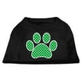 thumbnail image 2 of Pet Dog  Cat Shirt Screen Printed, "Swiss Dot Green Paw", 2 of 6