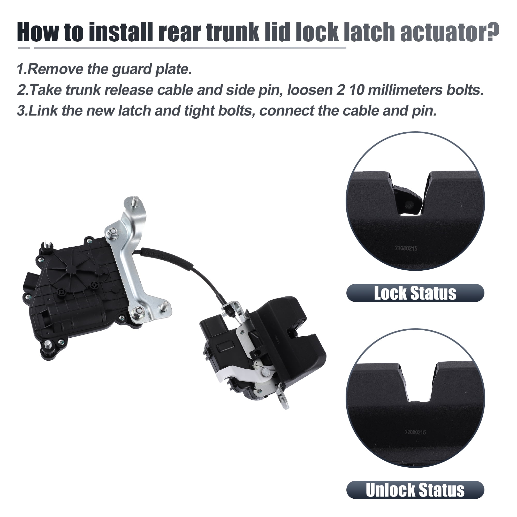 Unique Bargains 81230-D9100 Power Tailgate Lift Gate Latch Assembly Rear  Trunk Lock Actuator Motor for Kia Sportage 