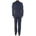 thumbnail image 2 of LN LUCIANO NATAZZI Men's Two Button Suit Side Vent Jacket Super 160'S Wool Suit New French Blue, 2 of 7
