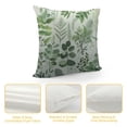thumbnail image 4 of JEUXUS Smooth Pillowcase, Soft Pillow Covers, Luxury Cozy Pillow Cases with Hidden Zipper, Watercolor Sage Green Leaf Pillowcase, 4 of 5