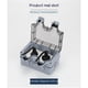 thumbnail image 3 of Toma de corriente para exteriores, caja de toma de corriente IP66 resistente al agua y a la intemperie, enchufe para exteriores, enchufe bloqueable con cubierta transparente, 3 of 5