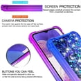 thumbnail image 2 of for Samsung Galaxy A23 Case,Galaxy A23 5G Case,with HD Screen Protector,Gradient Quicksand Glitter Liquid Floating Waterfall Durable Girls Cute Phone Case for Samsung A23 5G (Purple/Blue), 2 of 14