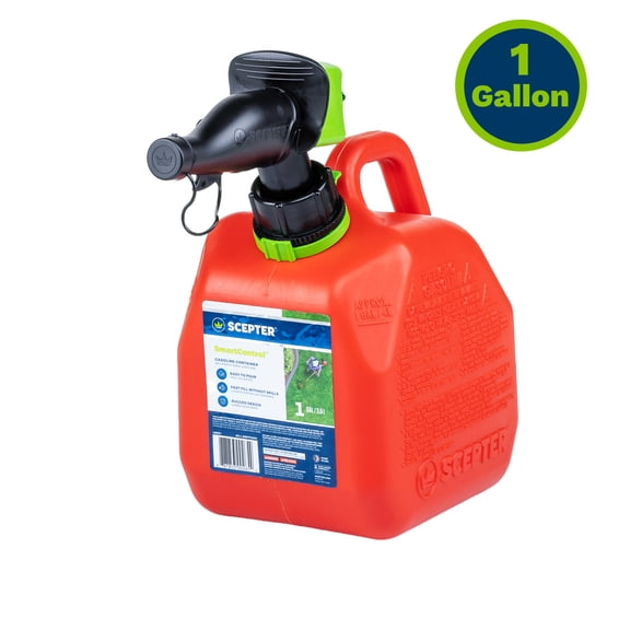 Scepter 1 Gallon Capacity SmartControl Gas Can, FR1G101, Red Fuel Container