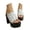 White, variant on Women's Polka Dots Stiletto Heel Slides Sandals Summer Platform For With Large Sizes Casual Open Toe On Sandals Featuring Round Pattern And Thick Heel Black 37