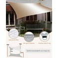 thumbnail image 5 of Sun Shade Sail 14x18Ft Ombre Abstract Gradient Cappuccino and White Uv Block Sunshade Canopy Outdoor Shade Cover Rectangle Shade Cloth For Patio Garden Yard Deck Pergola, 5 of 6