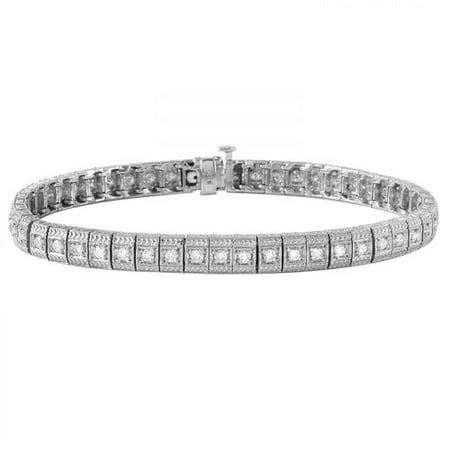Foreli 1.5CTW Diamond 14K White Gold Bracelet W Cert