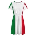 thumbnail image 4 of Flag of Italy Women's Dress Short Sleeve Summer Sundress Summer Women Clothes, 4 of 7