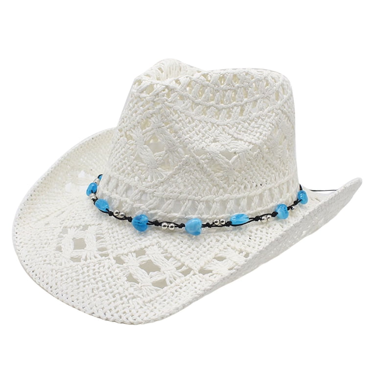 Straw Cowboy Hat Wide Brim Shapeable Sun Beach Western Unisex s-l400.jpg main image 3
