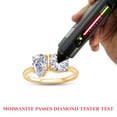 thumbnail image 7 of 1 3/4CT 8X5MM Pear Shape & 6MM Cushion Cut Lab Created Moissanite Diamond Toi Et Moi 2-Stone Engagement Ring For Women In 14K Yellow Gold Over Sterling Silver (VVS1 Clarity, 1.75 Cttw)-6.5, 7 of 7