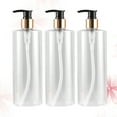 thumbnail image 4 of KAKOWELY 3 Pcs Bouteilles de Lotion Vides 500ml Contenants en Plastique pour Articles de Toilette Réutilisables Émulsion Liquide Savon Contenant sous-Emballage Bouteille d'Émulsion pour Salle de Bain (Style Pompe Aléatoire), 4 of 5