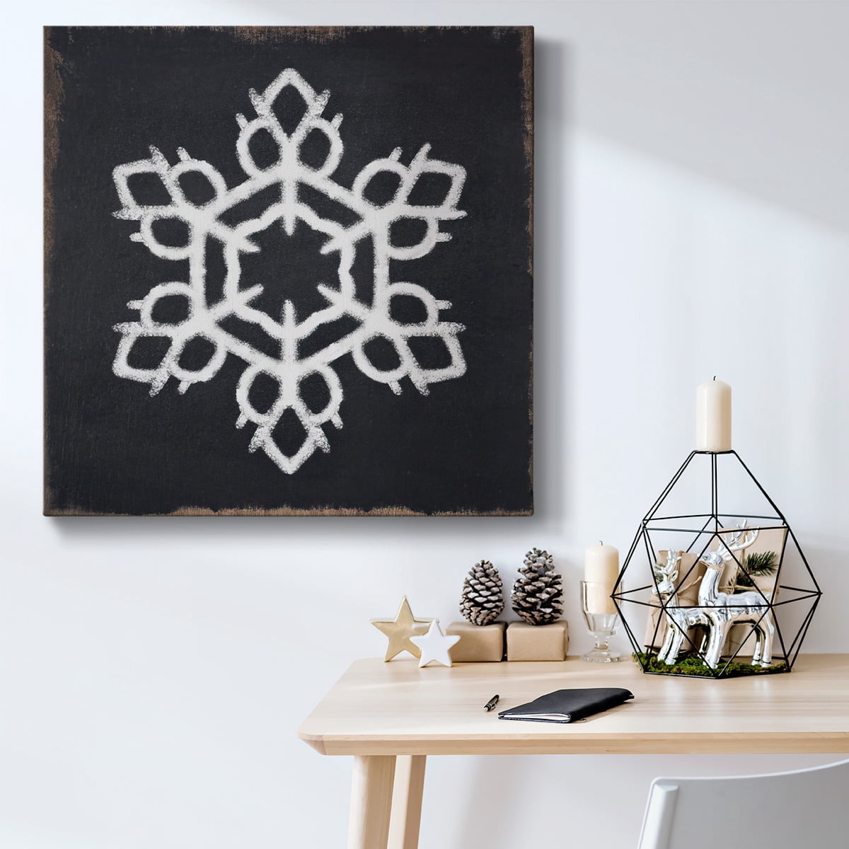 Chalkboard Snowflake II- Gallery Wrapped Canvas