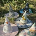 thumbnail image 2 of Jollup Halloween Witch Hat Vintage Cottagecore Style, Handmade Quilt Witch Hat, Renaissance Costume Witchy Vibes, 2 of 9