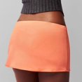 thumbnail image 6 of Jaimenalin Women'S Casual Low-Rise Solid Bodycon Mini Skirt Streetwear Orange M, 6 of 7