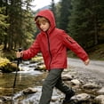 thumbnail image 4 of JZEJING Raincoat for Boys Waterproof Windproof Zip up Rain Jacket Outdoor Long Sleeve Hooded Windbreaker with Pocket Clothes for Teens Size 4-15, 4 of 9