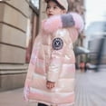 thumbnail image 4 of ATOGUTA Jackets For Girls Quilted Puffer Jacket Warm Hooded Parka Snow Coats Size 4T-9, Pink, 4 of 6