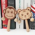 thumbnail image 4 of Bangcool Kids Rattle Drum Wooden Cartoon Animal Educational Rattle Toy Musical Toy, 4 of 10